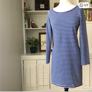 GAP  |  Blue Cotton Striped Maternity Dress  |  Medium